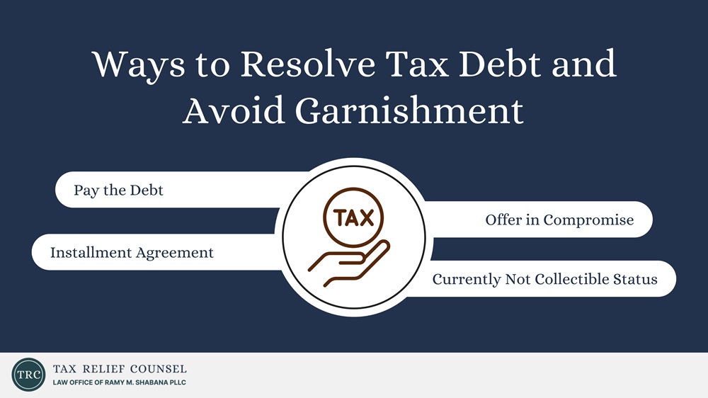 ways to resolve tax debt